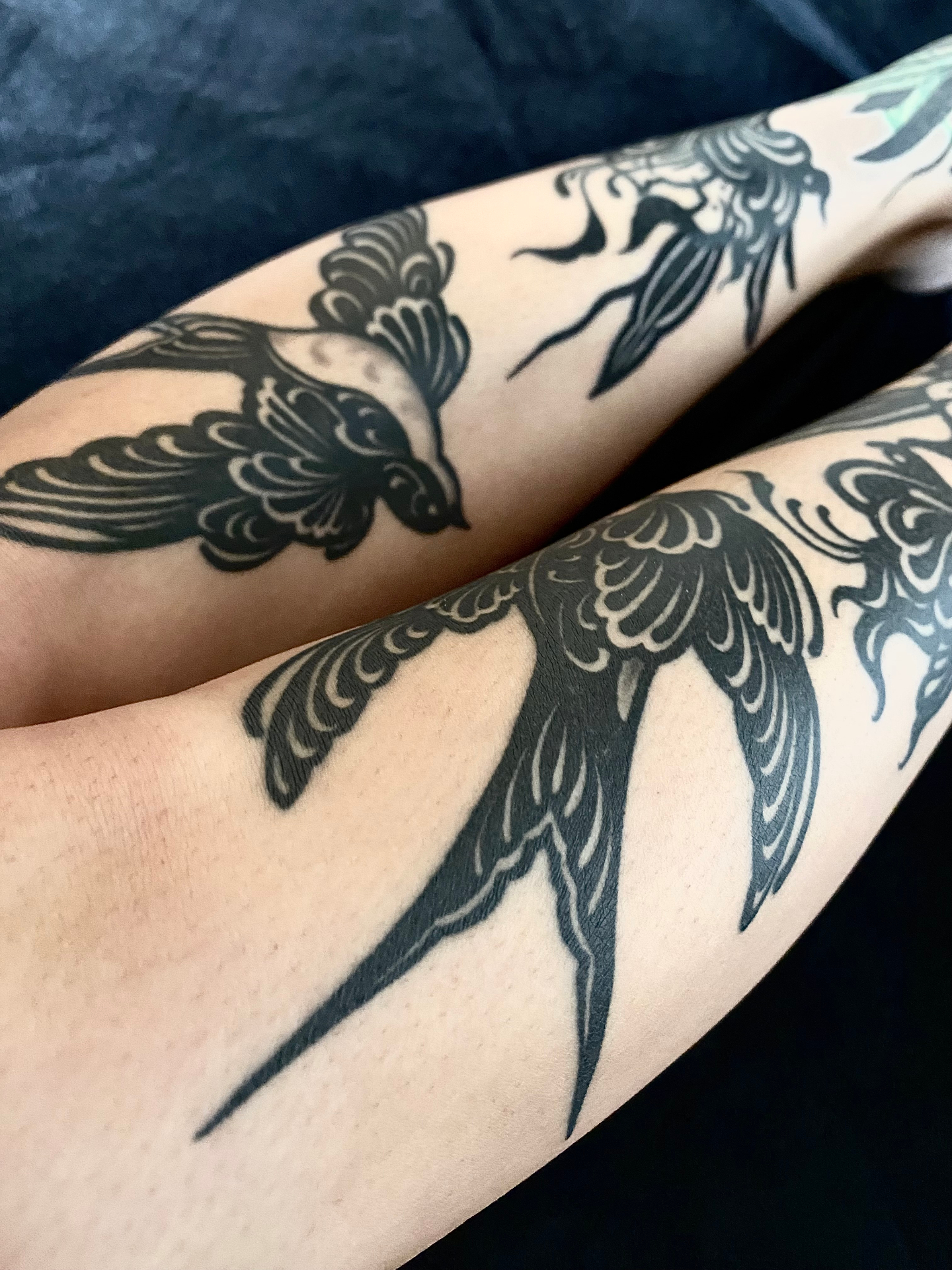 Blackwork tattoo door @ink.label